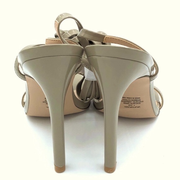 NEW Steve Madden Uplift Lace Up Square Toe Patent Heeled Sandals Size 7.5 - Picture 5 of 7